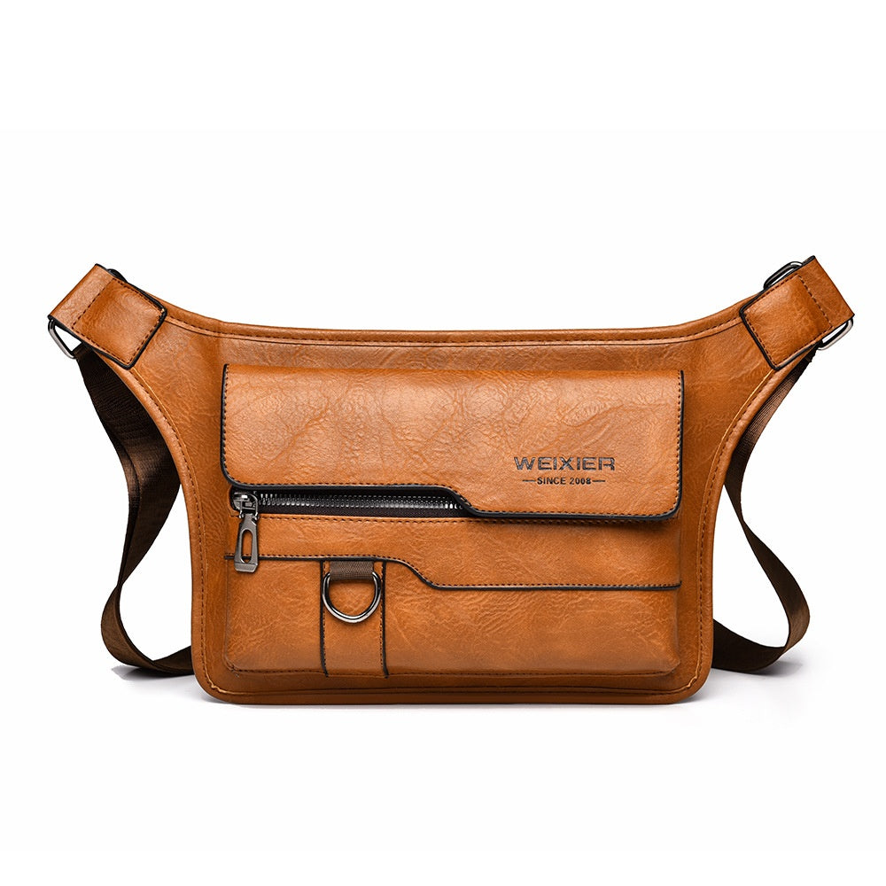 Men's large capacity waterproof chest bag large capacity crossbody bag shoulder bag 