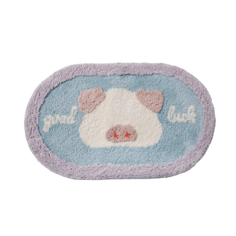 Tapis Salle de Bain Peluche Antidérapant – Imitation Cachemire