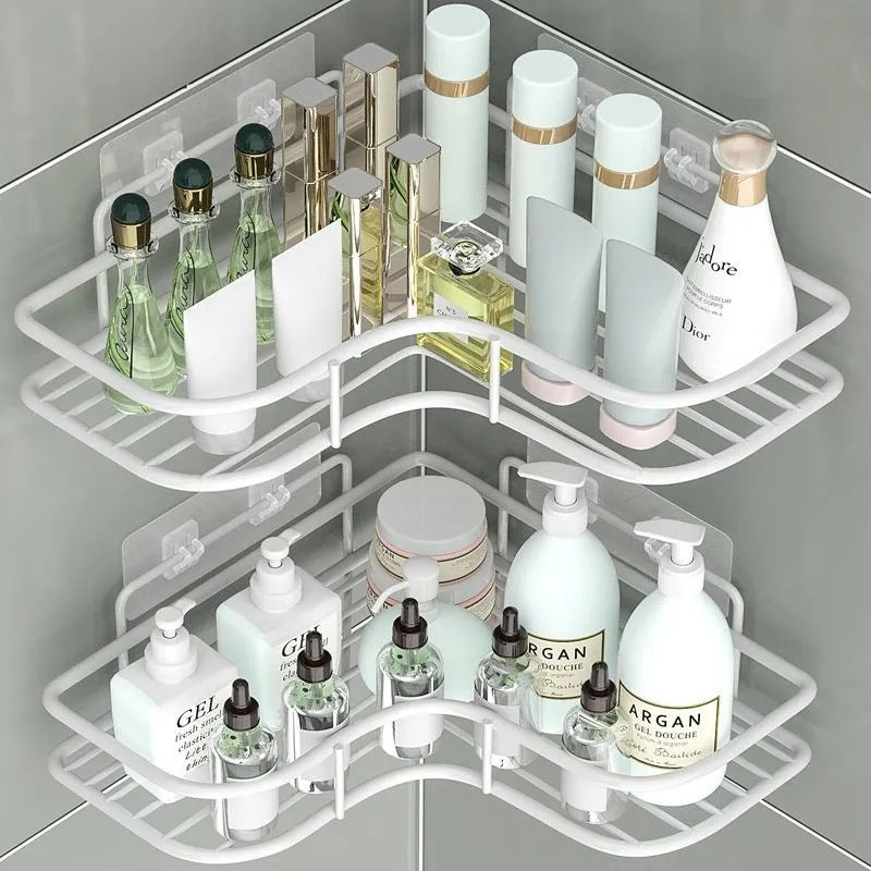 Rangement Mural Salle de Bain Sans Perçage – Organisateur Grille