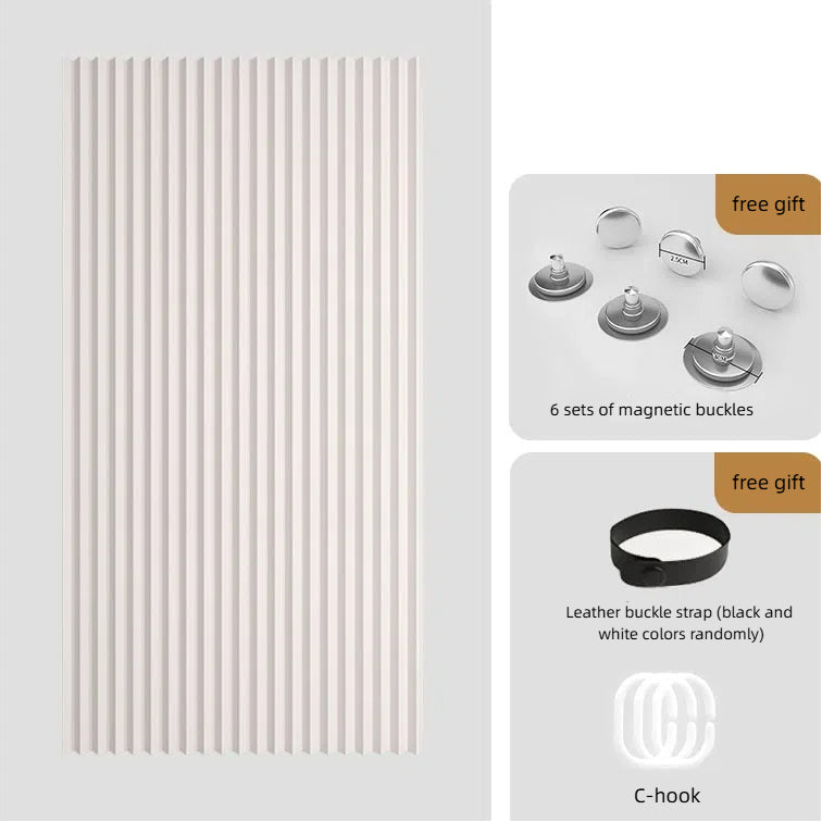Folding door curtain without punching bathroom windproof invisible windproof thickened