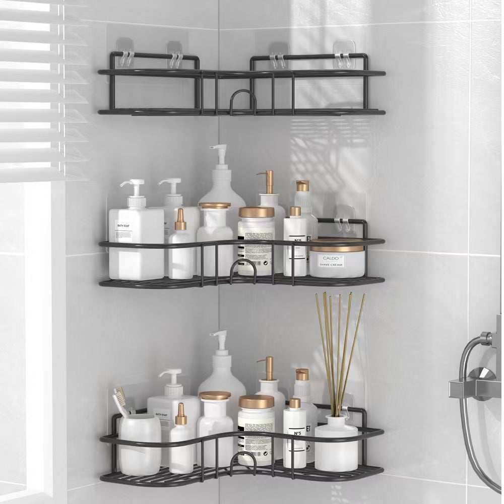 Rangement Mural Salle de Bain Sans Perçage – Organisateur Grille