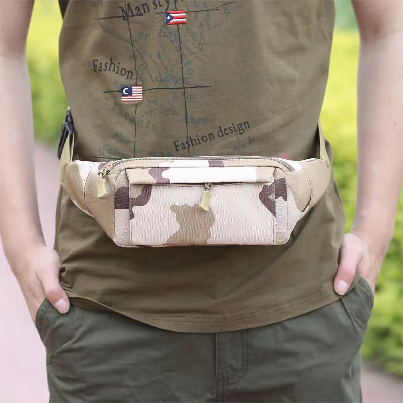 Men's waist bag mobile phone bag multifunctional sports and leisure men's bag outdoor camouflage bag