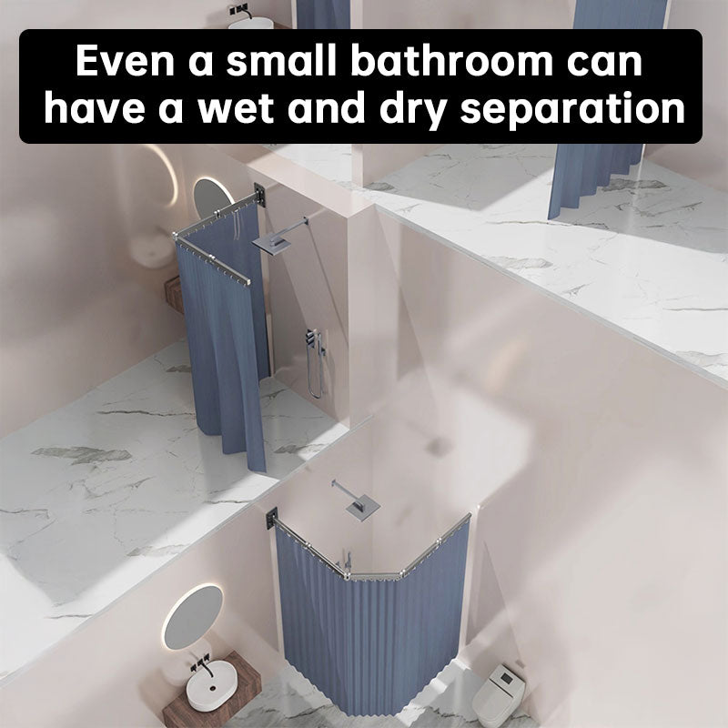 Rideau de Douche Pliable Imperméable – Séparation Sec/Humide