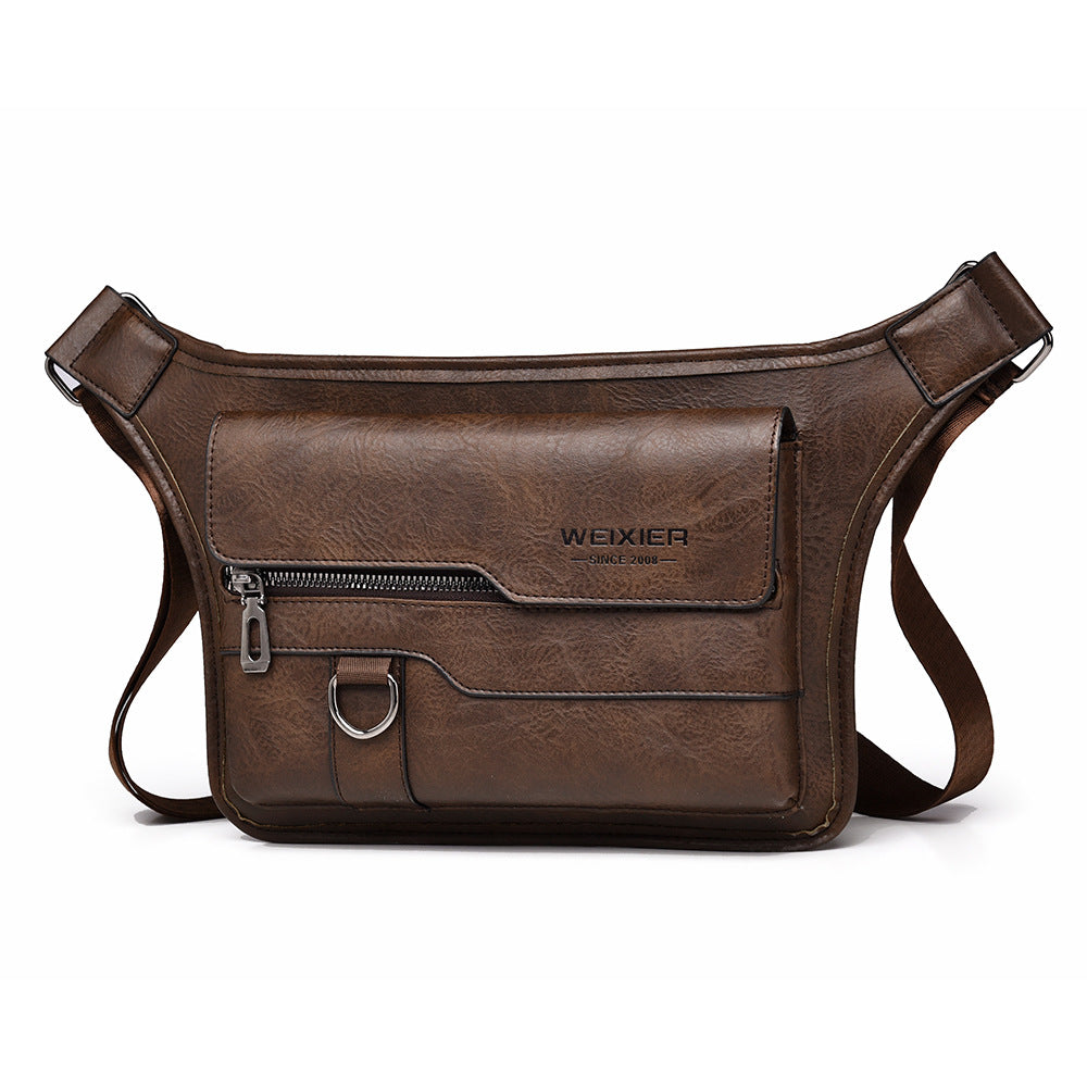 Men's large capacity waterproof chest bag large capacity crossbody bag shoulder bag 