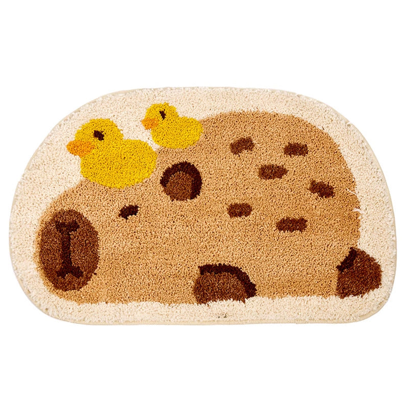Tapis Salle de Bain Peluche Antidérapant – Imitation Cachemire