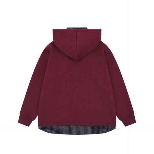 Fake two hooded loose hoodies