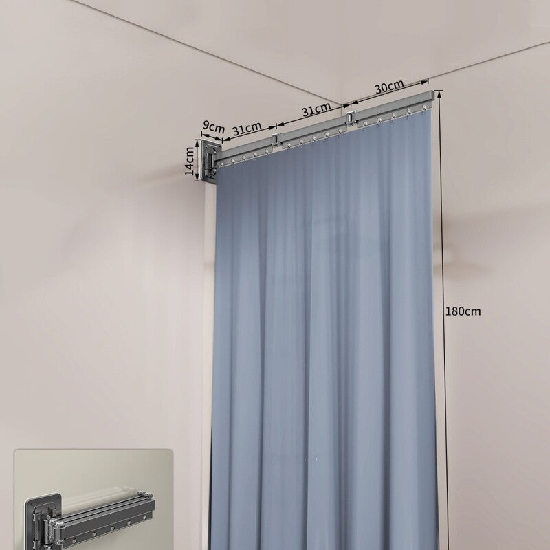 Rideau de Douche Pliable Imperméable – Séparation Sec/Humide