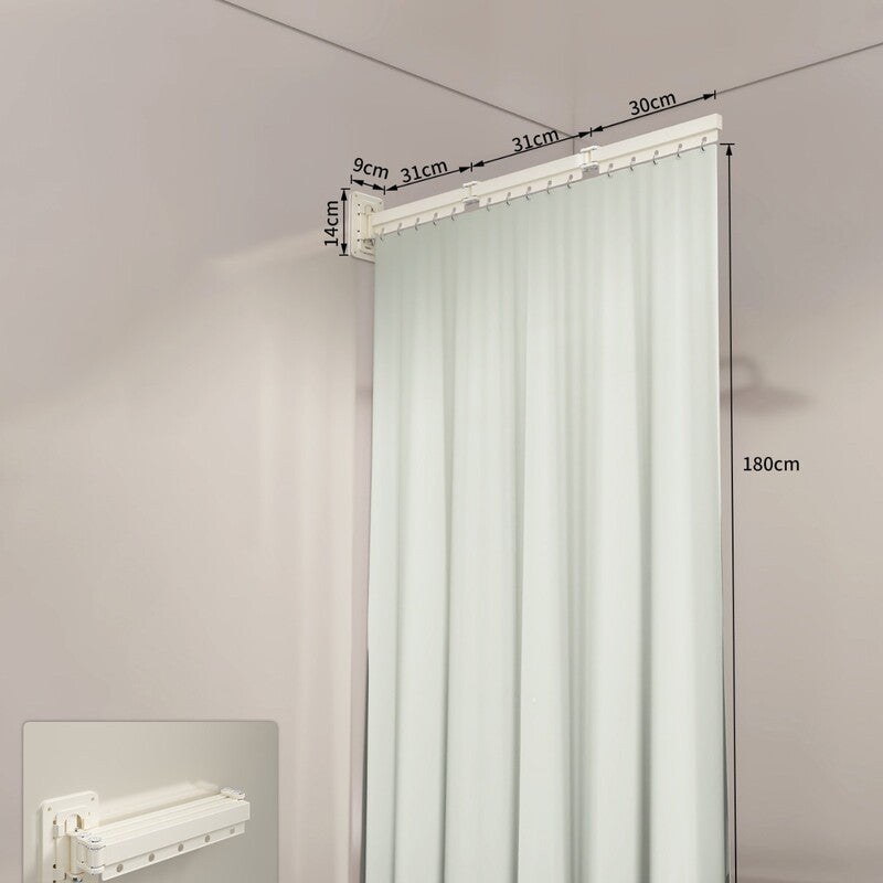 Rideau de Douche Pliable Imperméable – Séparation Sec/Humide