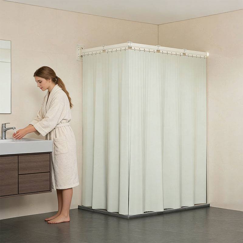 Rideau de Douche Pliable Imperméable – Séparation Sec/Humide