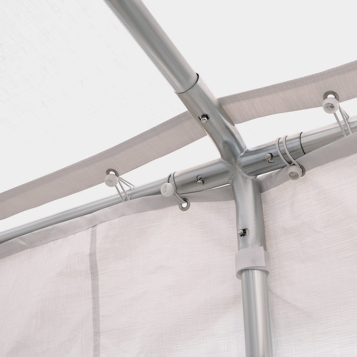 Tente de réception chapiteau de jardin chapiteau barnum 4 parois amovibles portes zippées idéal pour fête mariage soirée 6 x 4 x 2,8 m acier toile polyéthylène 180 g/m² blanc