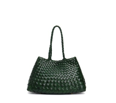 Trendy Retro Large Capacity Handbag Pure Handmade Woven Maternity Bag Commuter Shoulder Tote Bag