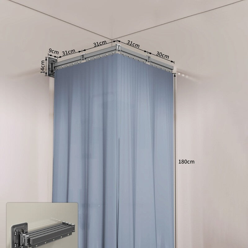 Rideau de Douche Pliable Imperméable – Séparation Sec/Humide