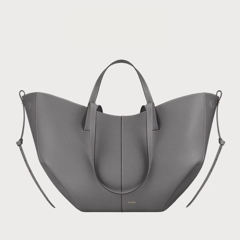 Leather bucket bag handbag tote bag