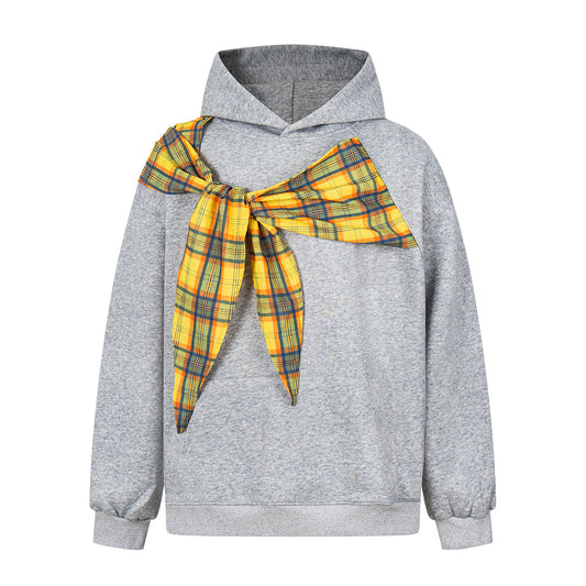 Bow tie hooded sweatshirt