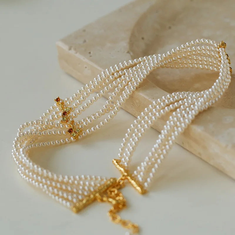 Collier Perles d'Eau Douce Vintage – Ras-de-Cou Femme