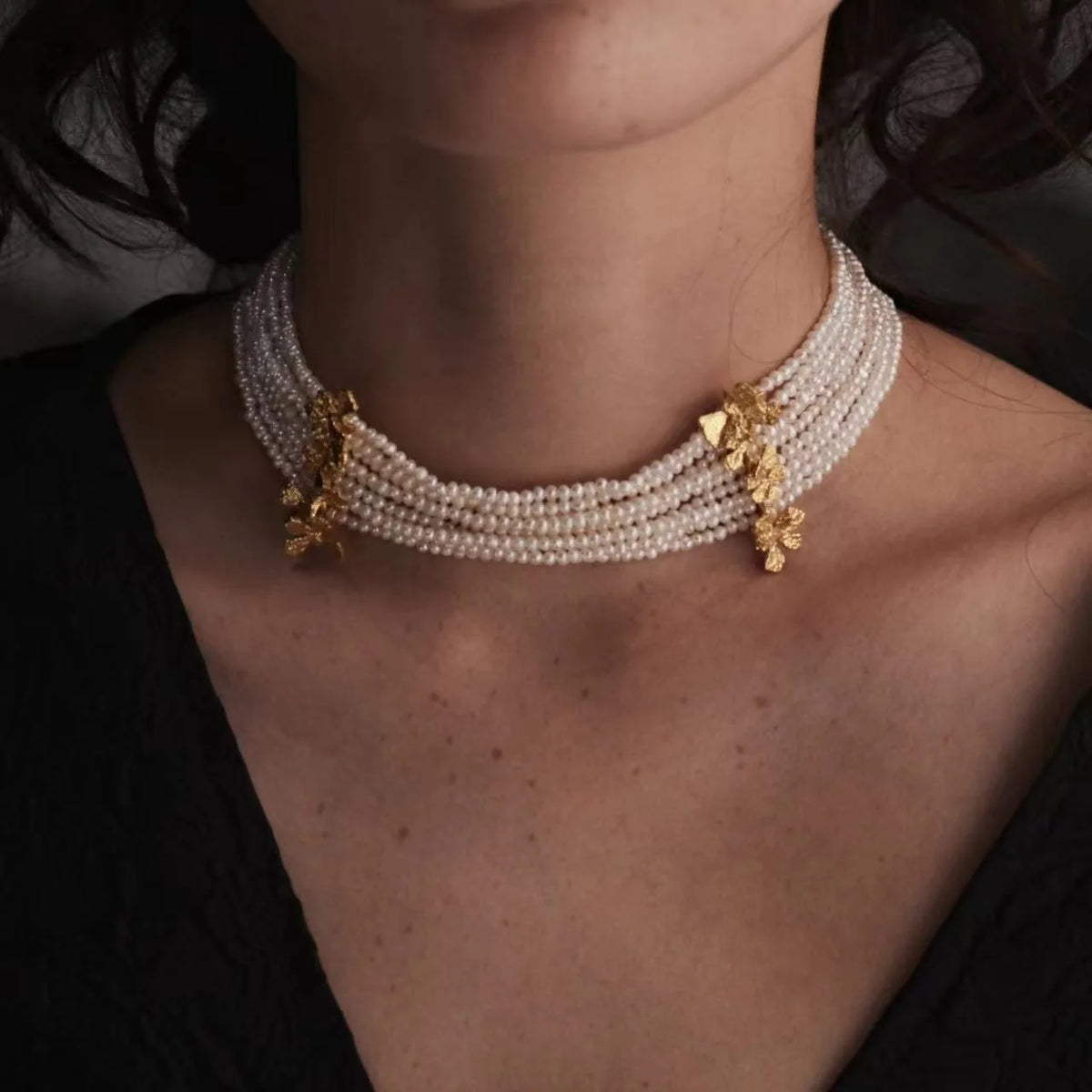 Collier Perles d'Eau Douce Vintage – Ras-de-Cou Femme