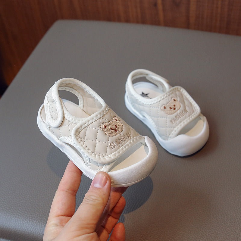Little children's princess shoes baby shoes boys and girls toe-cap sandals infant soft sole toddler shoes