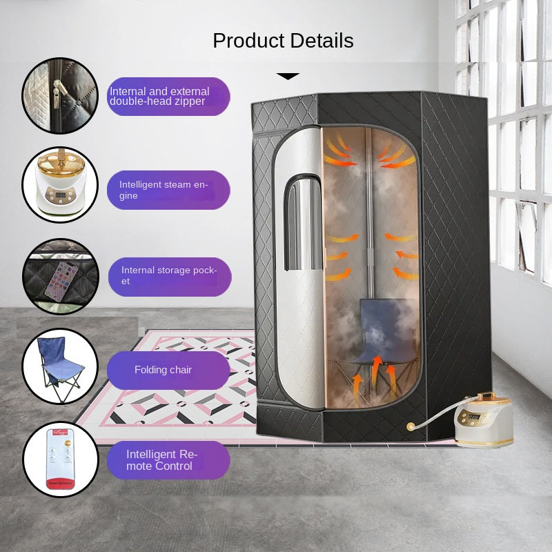 Sauna Maison Portable – Tente Vapeur 5 Faces avec Support