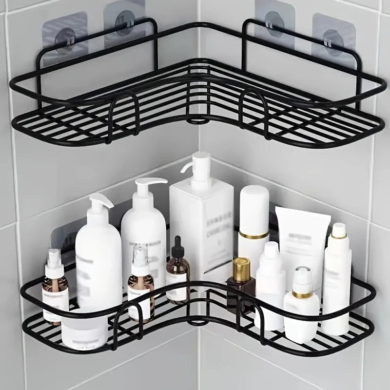 Rangement Mural Salle de Bain Sans Perçage – Organisateur Grille