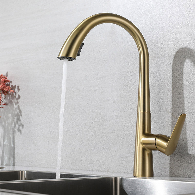 Évier Cuisine Inox 304 Doré – Robinet Mitigeur Rétractable