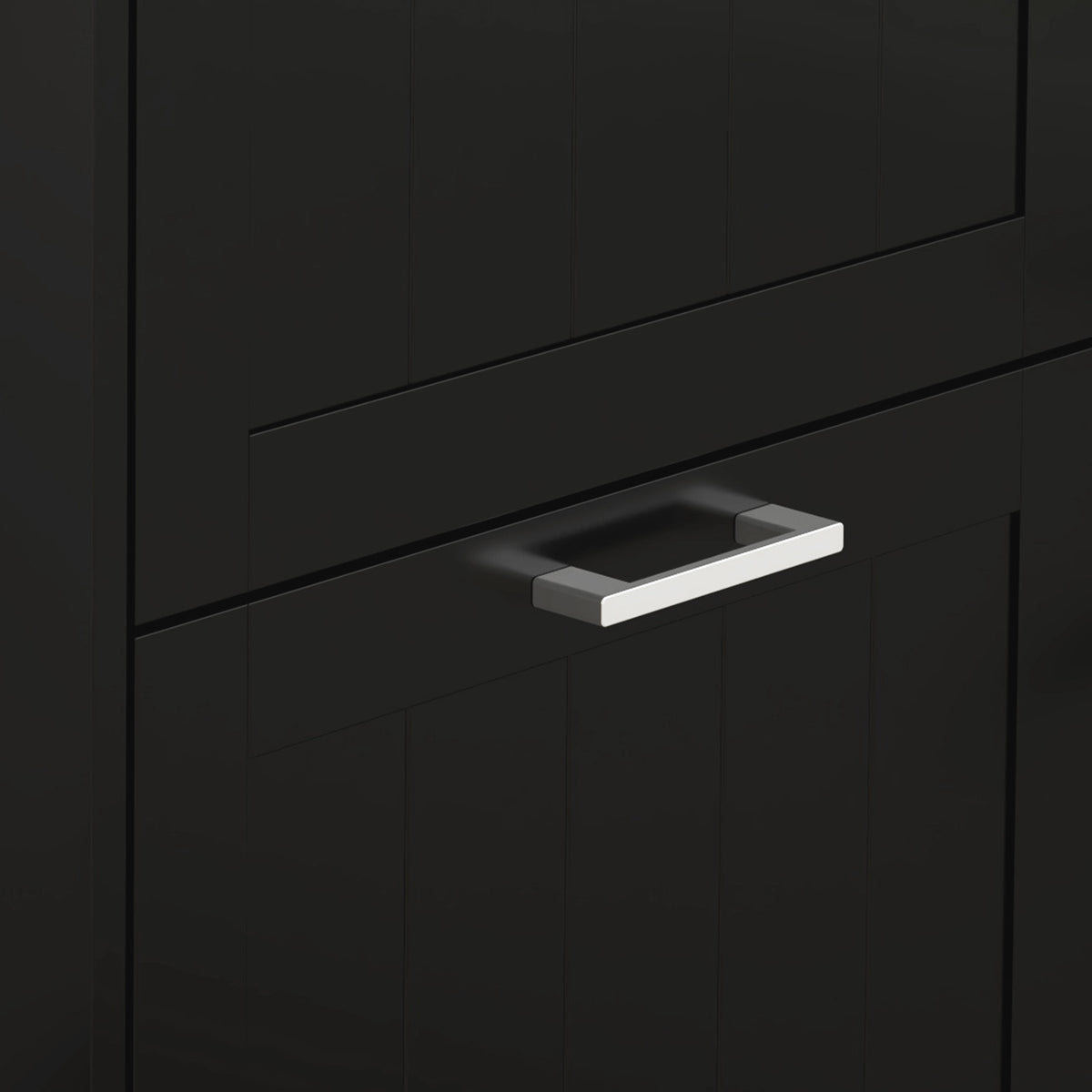 Meuble à chaussures, armoire à chaussures 3 portes abattants 15 paires, étagères réglables, 54 x 24 x 117,5 cm, noir